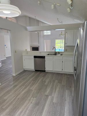 Interior, Kitchen, Wood Texture Flooring
