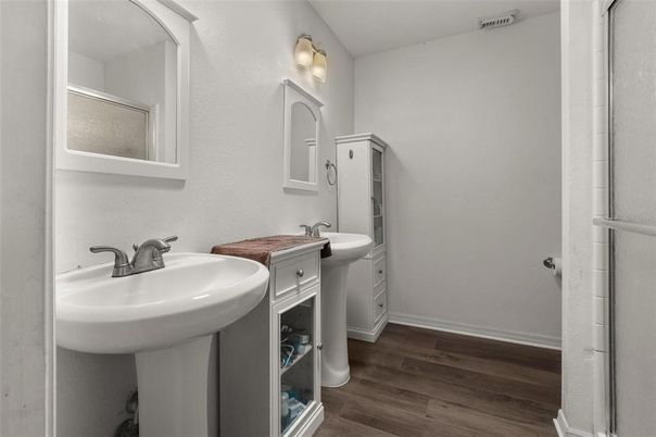 Bathroom, Interior, Wood Texture Flooring