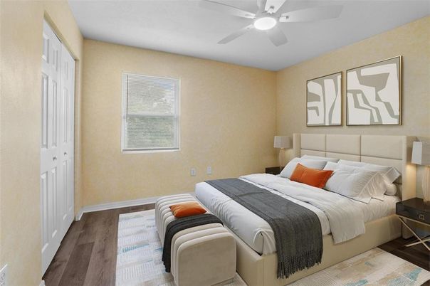 Bedroom, Interior, Wood Texture Flooring