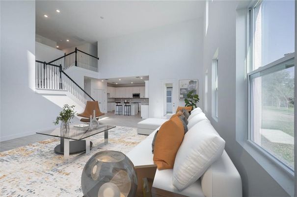 Empty room, Interior, Recessed Lighting
