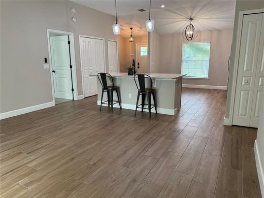 Interior, Pendant Lights, Wood Texture Flooring