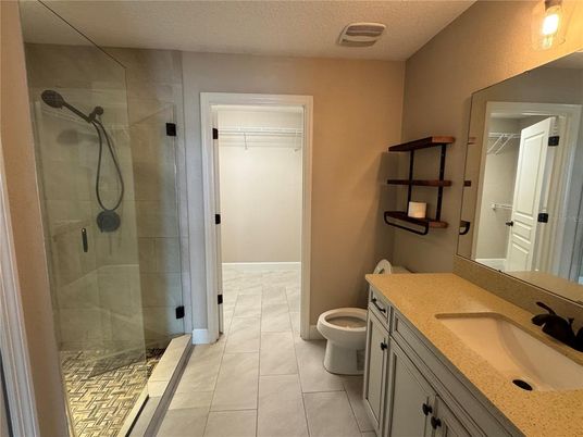Bathroom, Dual Sink Vanities, Glass Shower, Interior