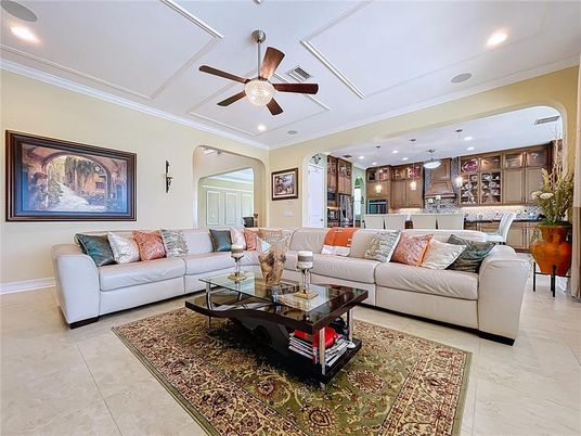 Interior, Kitchen, Living room, Pendant Lights, Recessed Lighting, Stainless Steel Appliances