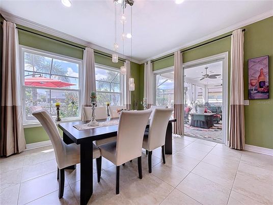Dining room, Interior, Pendant Lights, Recessed Lighting