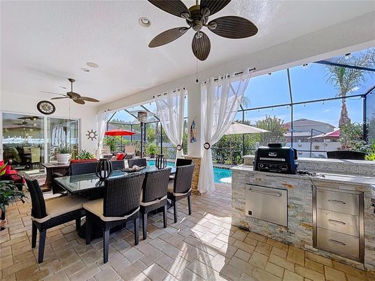 Dining room, Glass Ceilings, Interior, Pool, Sun Room