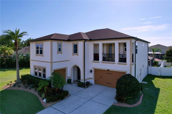 Attached, Backyard, Exterior, Facade, Mediterranean
