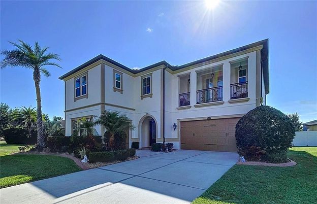 Attached, Backyard, Exterior, Facade, Mediterranean