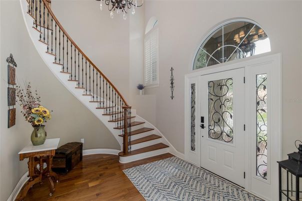Chandelier, Interior, Wood Texture Flooring