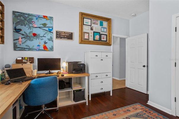 Home Office, Interior, Wood Texture Flooring