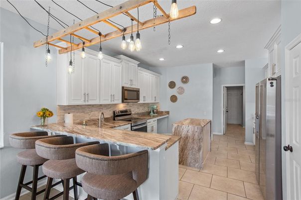 Interior, Kitchen, Pendant Lights, Recessed Lighting, Stainless Steel Appliances