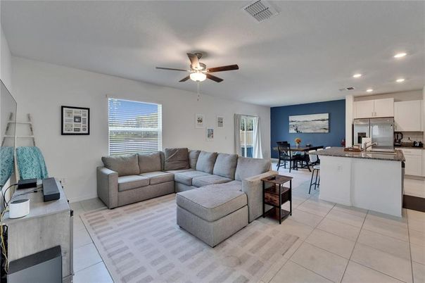 Dining room, Interior, Kitchen, Living room, Recessed Lighting, Stainless Steel Appliances