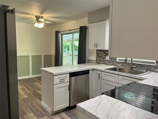 Interior, Kitchen, Wood Texture Flooring