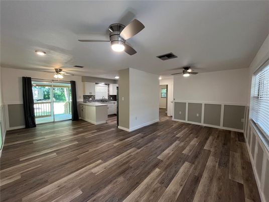 Empty room, Interior, Kitchen, Wood Texture Flooring
