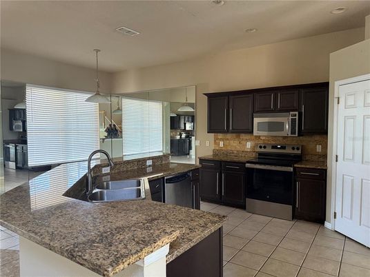 Interior, Kitchen, Pendant Lights, Recessed Lighting, Stainless Steel Appliances
