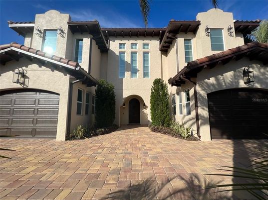 Attached, Exterior, Facade, Mediterranean