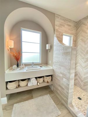 Bathroom, Interior, Wood Texture Flooring