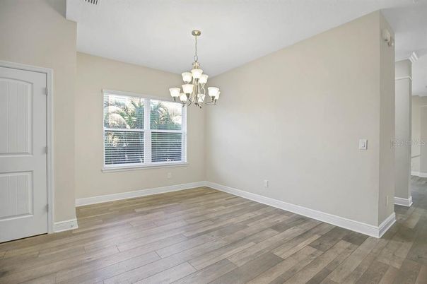 Chandelier, Empty room, Interior, Wood Texture Flooring