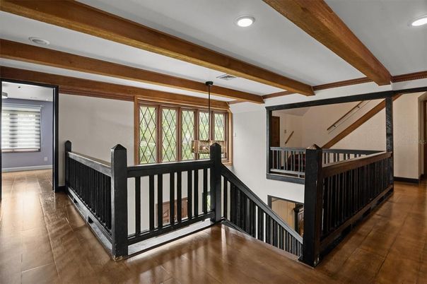 Interior, Recessed Lighting, Wooden Beams, Wood Texture Flooring