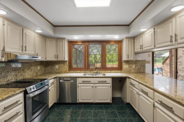Interior, Kitchen, Recessed Lighting, Stainless Steel Appliances