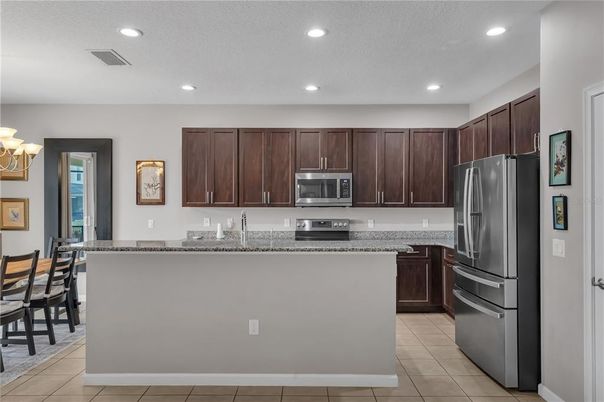 Dining room, Interior, Kitchen, Recessed Lighting