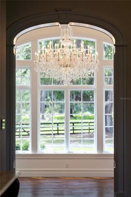 Chandelier, Interior, Wood Texture Flooring