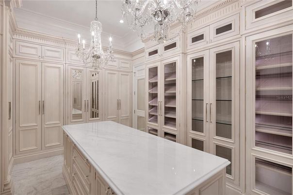 Chandelier, Interior, Marble, Recessed Lighting