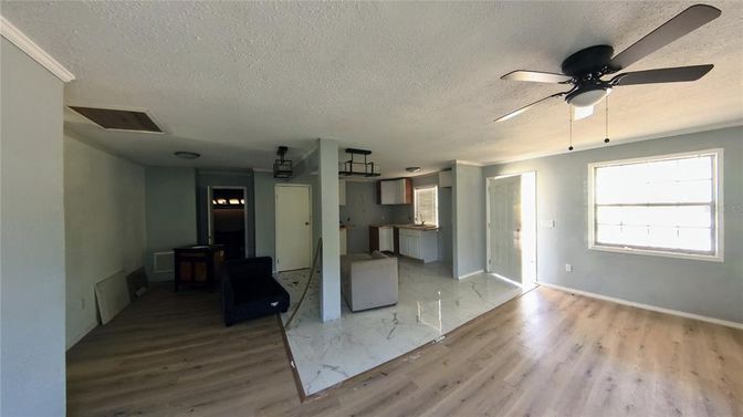 Interior, Kitchen, Marble, Wood Texture Flooring