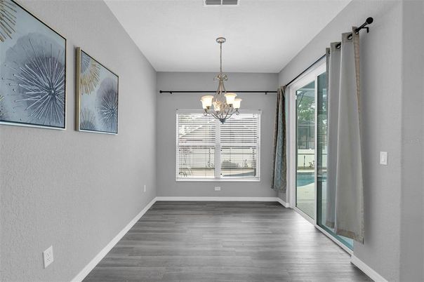 Chandelier, Empty room, Interior, Wood Texture Flooring