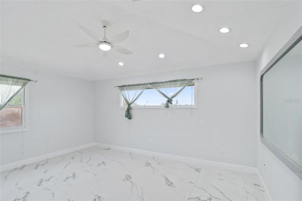 Empty room, Interior, Marble, Recessed Lighting