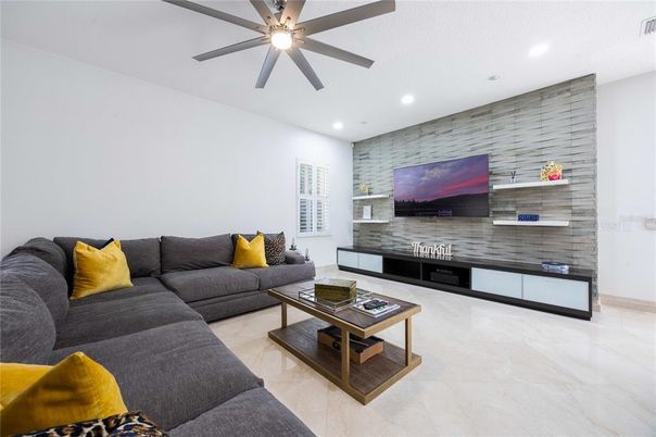 Interior, Living room, Marble, Recessed Lighting
