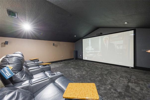 Home Theatre Room, Interior, Projection Screen, Recessed Lighting, Theatre Room