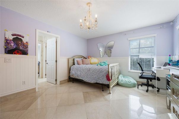 Bedroom, Chandelier, Interior