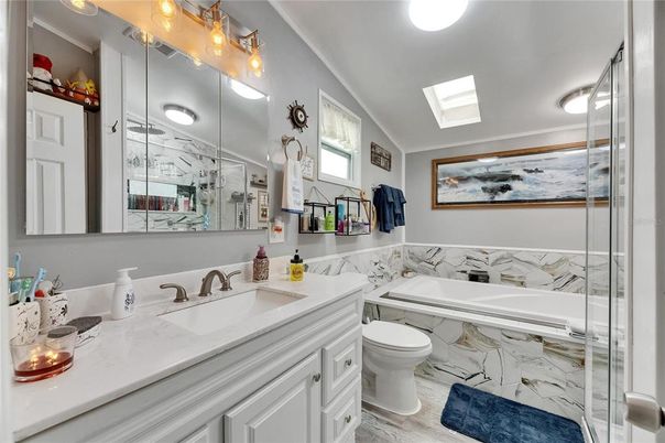 Bathroom, Glass Shower, Interior, Marble