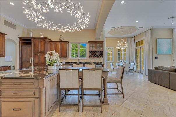 Dining room, Interior, Kitchen, Pendant Lights, Recessed Lighting