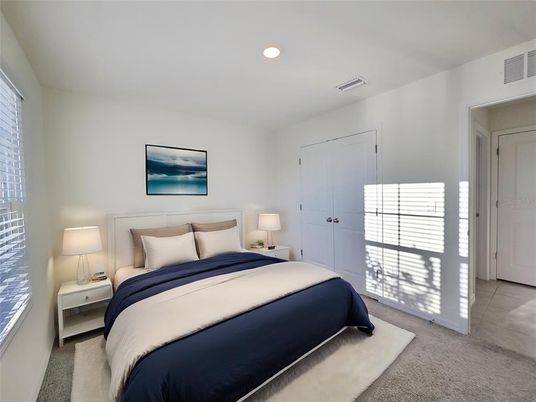 Bedroom, Interior, Recessed Lighting