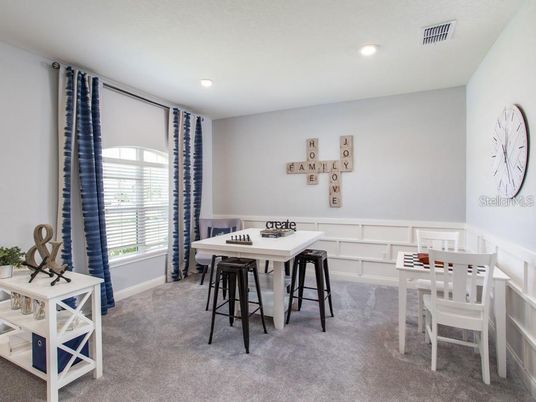 Dining room, Interior, Recessed Lighting
