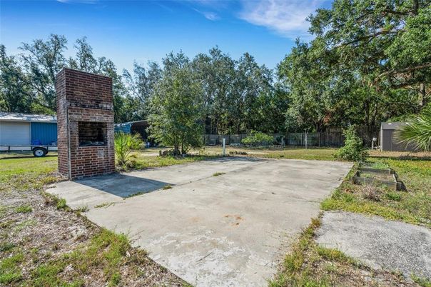 Backyard, Exterior, Fireplace