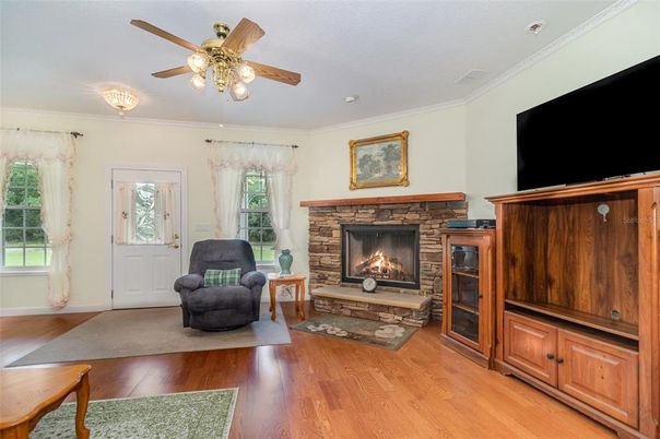 Fireplace, Interior, Wood Texture Flooring