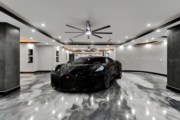 Garage, Interior, Marble, Recessed Lighting