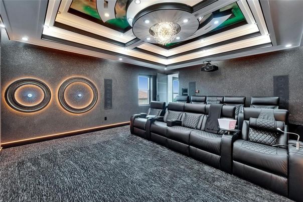 Home Theatre Room, Interior, Recessed Lighting, Theatre Room