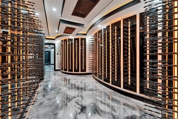 Interior, Marble, Recessed Lighting, Wine Storage