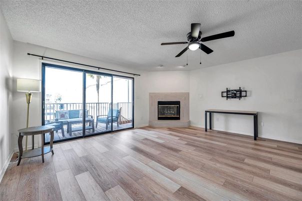 Empty room, Fireplace, Interior, Wood Texture Flooring