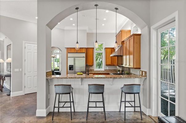 Interior, Kitchen, Pendant Lights, Recessed Lighting, Stainless Steel Appliances