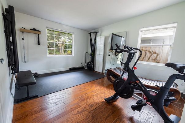 Fitness Equipment, Interior, Wood Texture Flooring