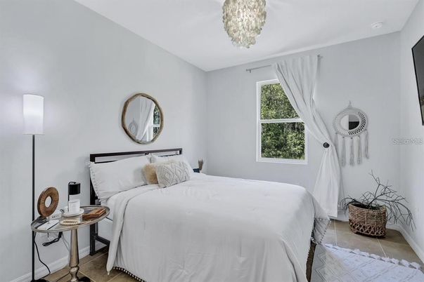 Bedroom, Chandelier, Interior