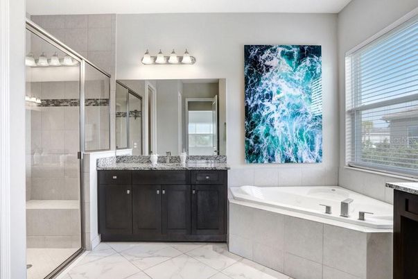 Bathroom, Glass Shower, Interior, Marble