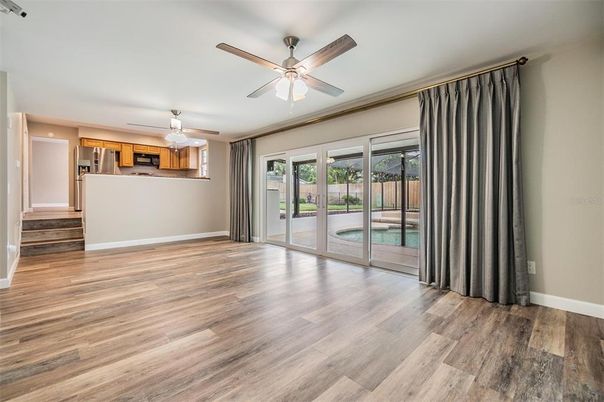 Empty room, Interior, Kitchen, Wood Texture Flooring
