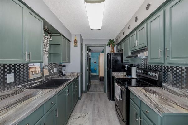 Interior, Kitchen, Wood Texture Flooring