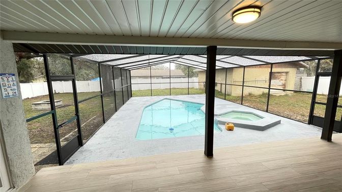 Glass Ceilings, Interior, Pool, Sun Room, Wood Texture Flooring