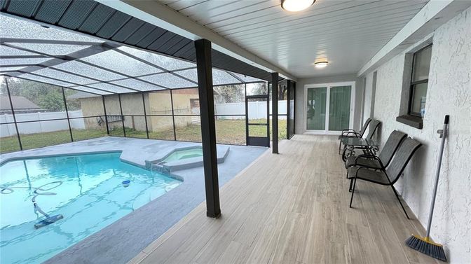 Glass Ceilings, Interior, Pool, Sun Room, Wood Texture Flooring